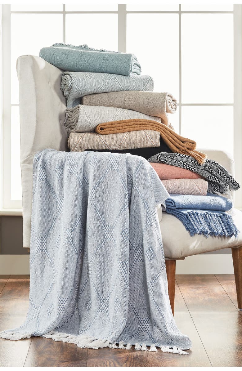 Modern Threads 2-Pack 50" x 60" Throw Blanket - Ashley Blue, Alternate, color,