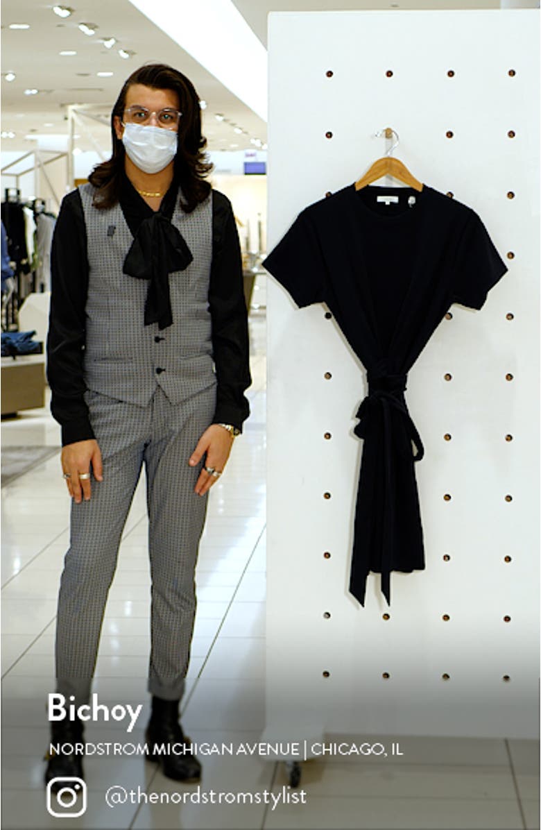 Tie Waist Short Sleeve Cotton Dress, sales video thumbnail