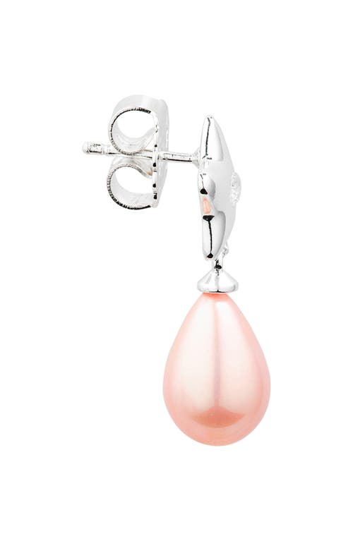 Sandy Liang Cloverdale 2.0 Pearl Drop Earrings In Silver