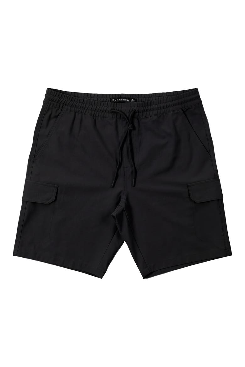 Stretch Cargo Hybrid Shorts, Main, color, BLACK