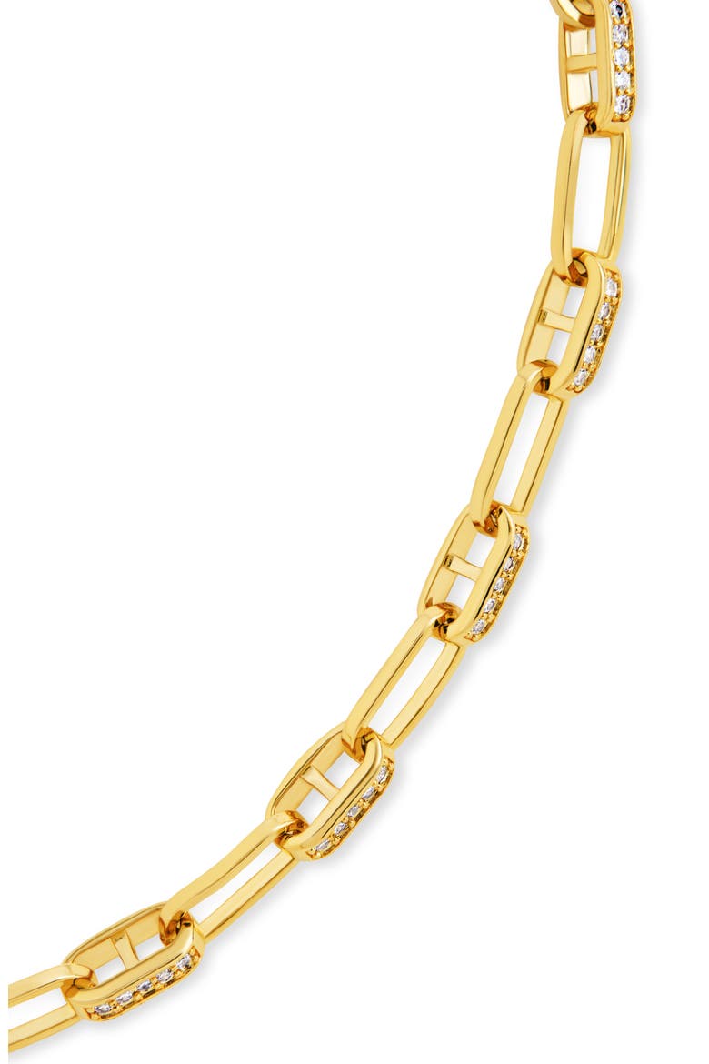 Fiona Cubic Zirconia Statement Chain Bracelet, Alternate, color, GOLD