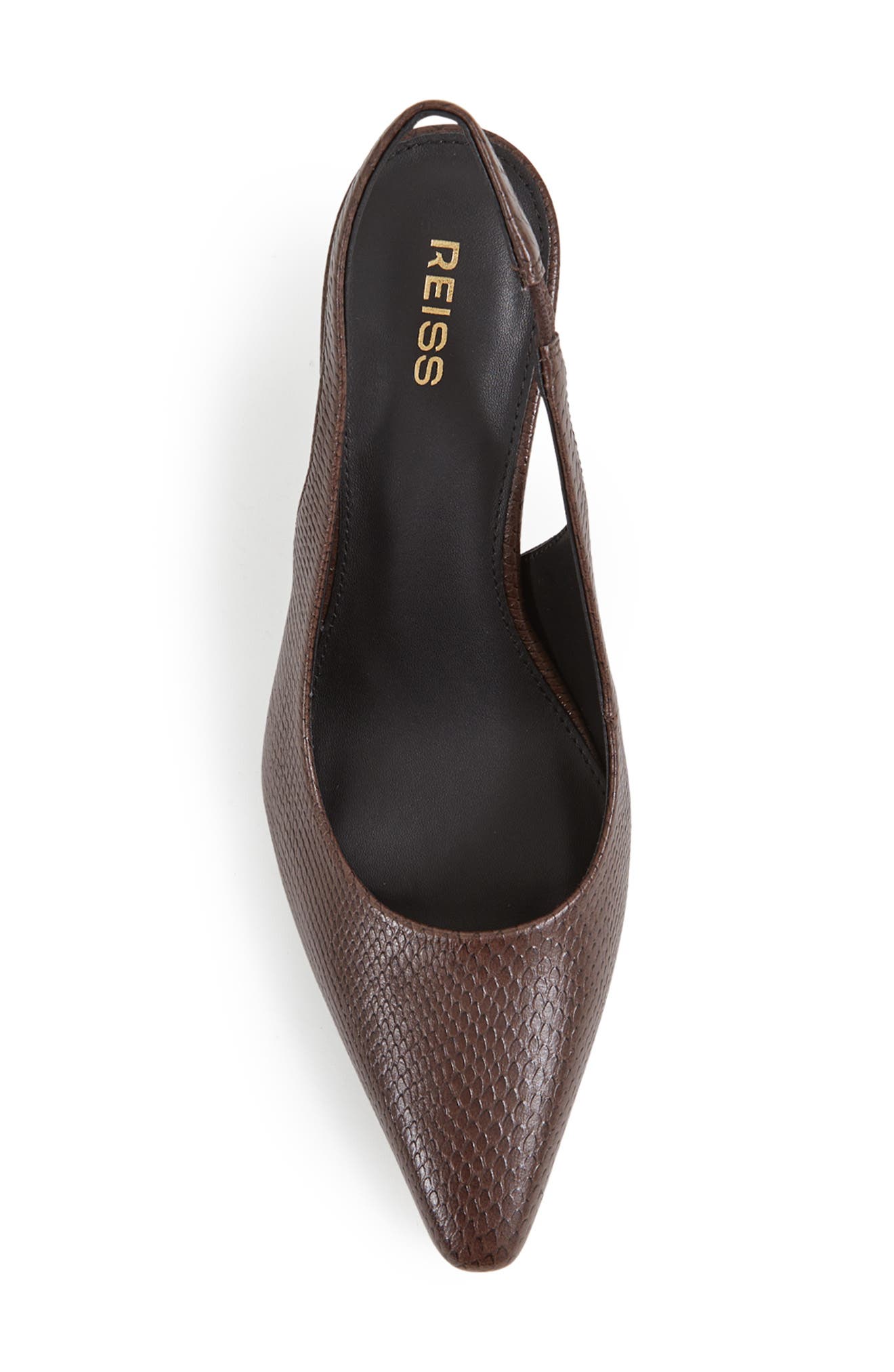 Reiss Lorena Slingback Pump, Alternate, color, Chocolate