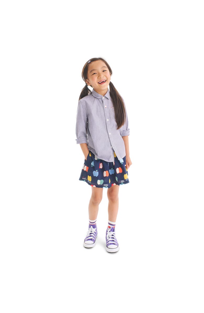 Primary Kids Pull-On Pocket Skirt In Rainbow Apples, Alternate, color,