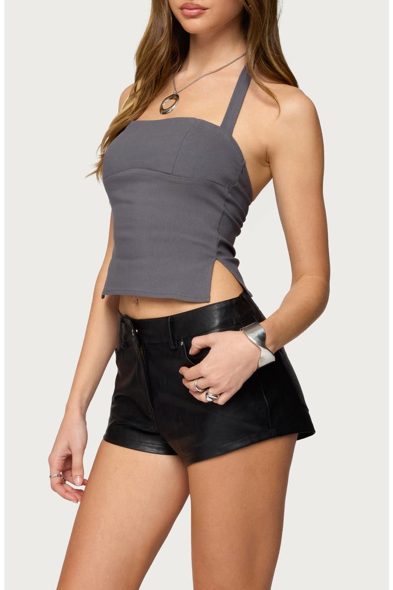 Dara Halter Top, Alternate, color, GRAY