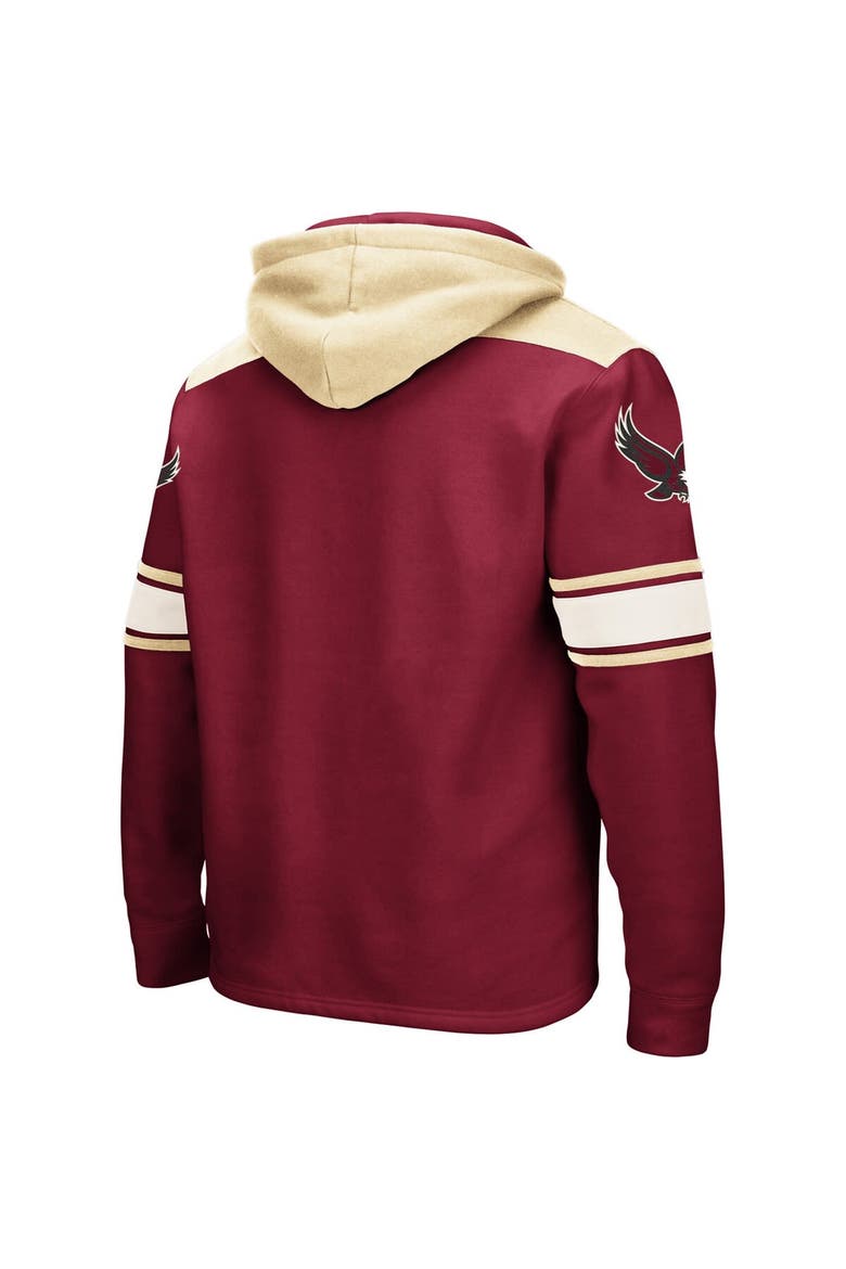 Men's Colosseum Maroon Boston College Eagles 2.0 Lace-Up Pullover Hoodie, Alternate, color, Maroon