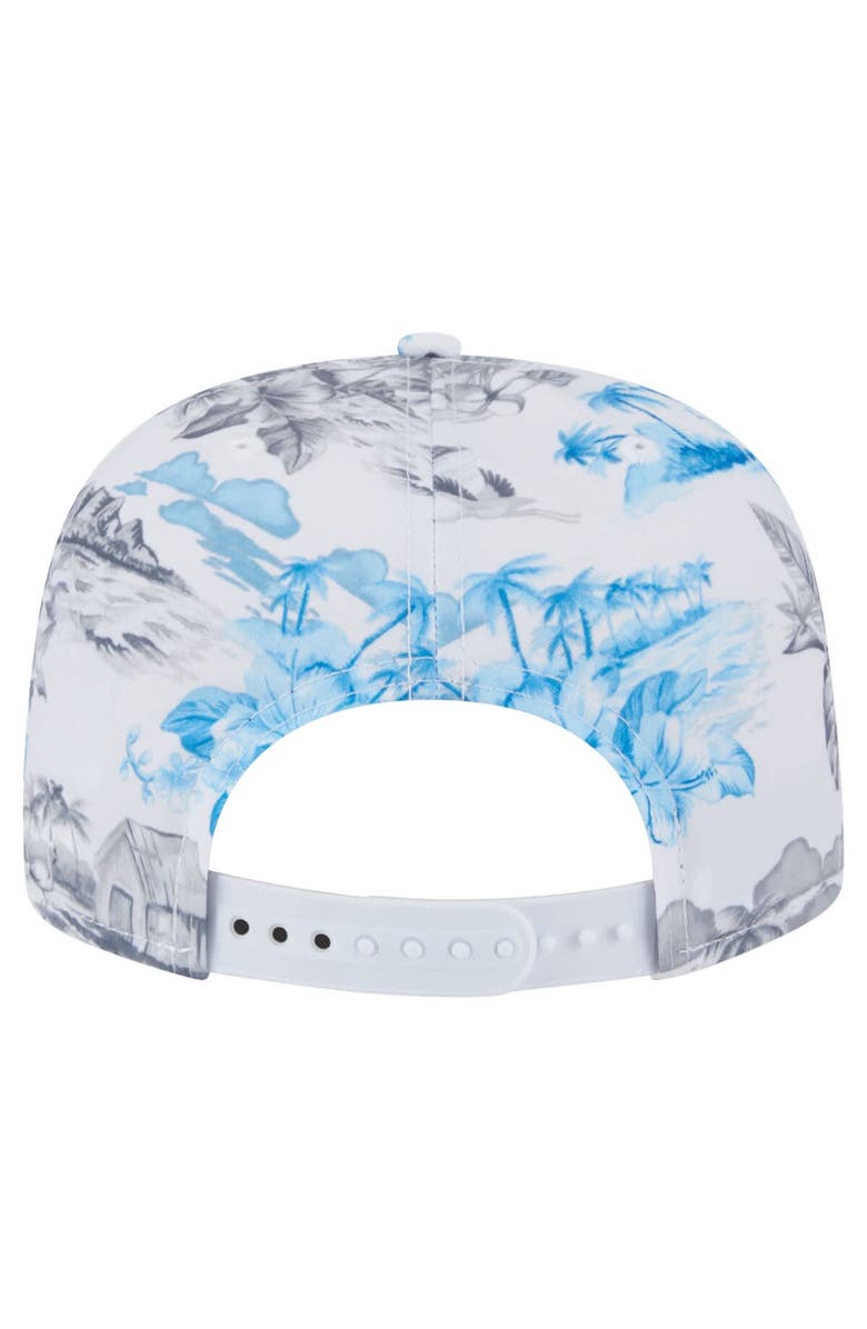 New Era Men's New Era White Miami Marlins Printed Island Golfer Snapback Hat, Alternate, color, White