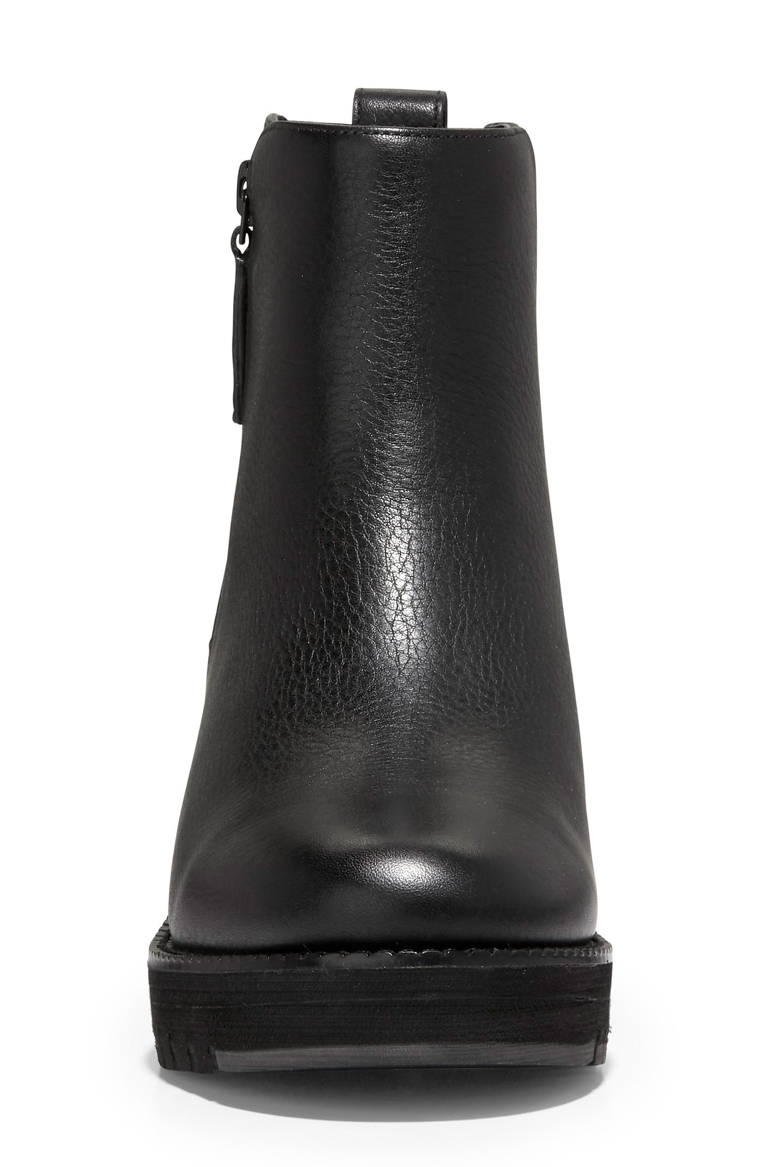 Cole Haan ZeroGrand City Waterproof Wedge Bootie, Alternate, color, Black/ Black Wp