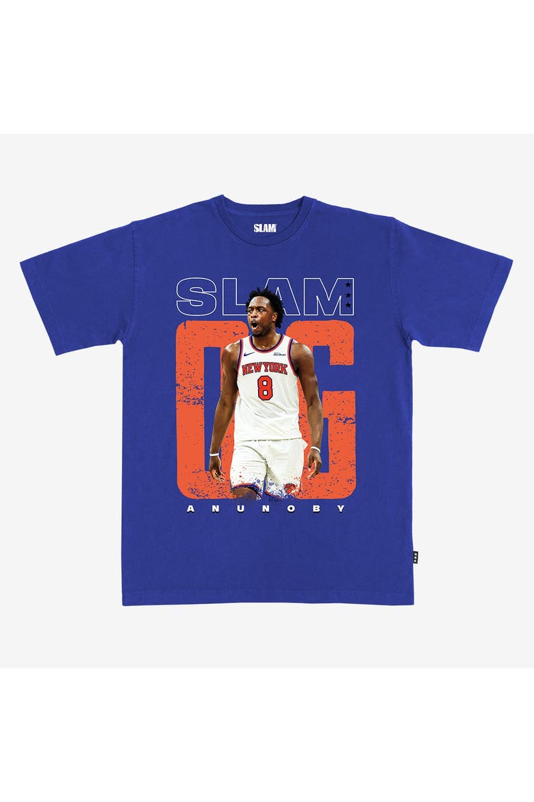 Unisex SLAM OG Anunoby Blue New York Knicks T-Shirt, Main, color, Blue