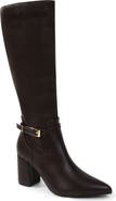 BERNESS Mina Faux Leather Block Heel Riding Boot