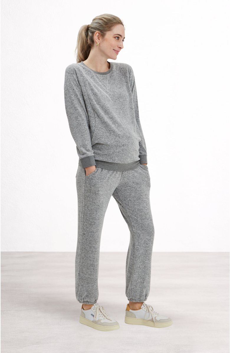 Nom Maternity Wren Under-the-belly Maternity Lounge Pants, Alternate, color, Grey