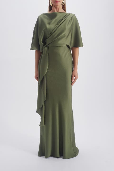Cascading Drape Dress