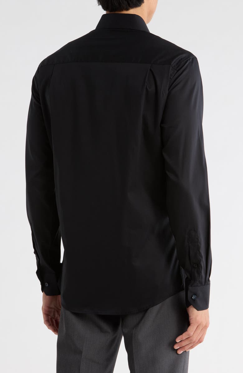 Duchamp Slim Fit Stretch Cotton Dress Shirt, Alternate, color, Black