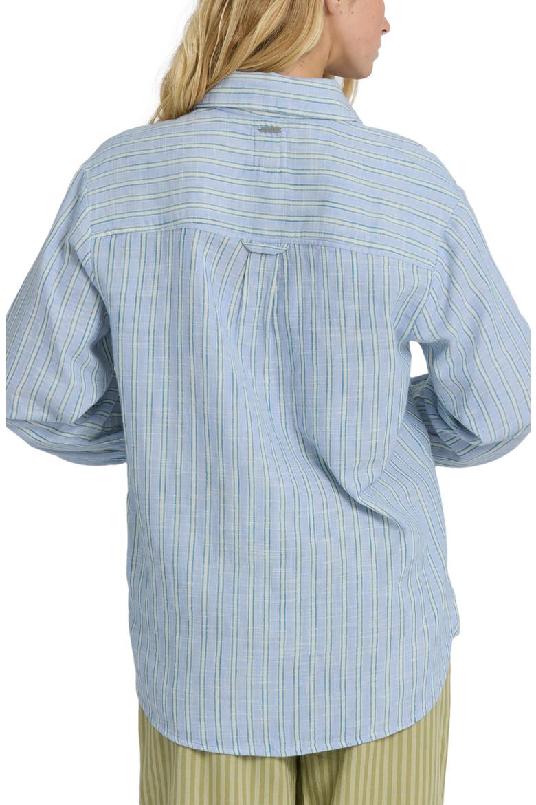 Wanderer Stripe Cotton Button-Up Shirt, Alternate, color, TWILIGHT BLUE