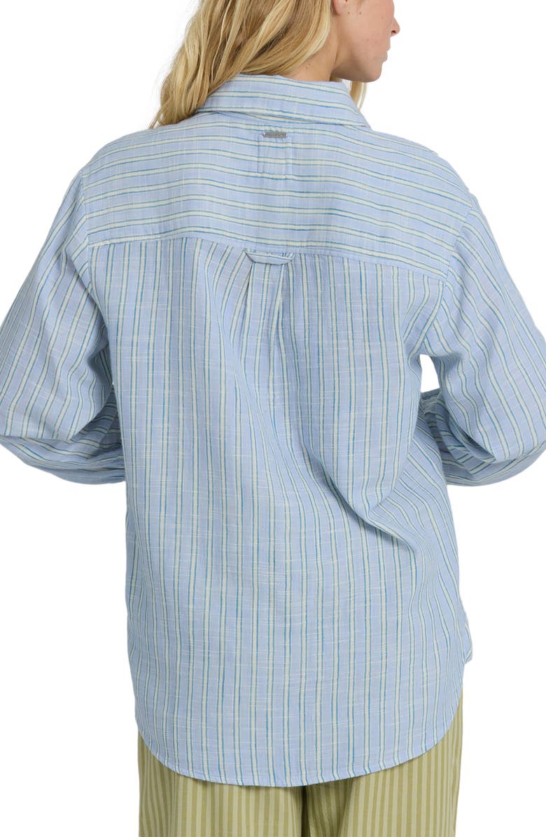 Billabong Wanderer Stripe Cotton Button-Up Shirt, Alternate, color, Twilight Blue