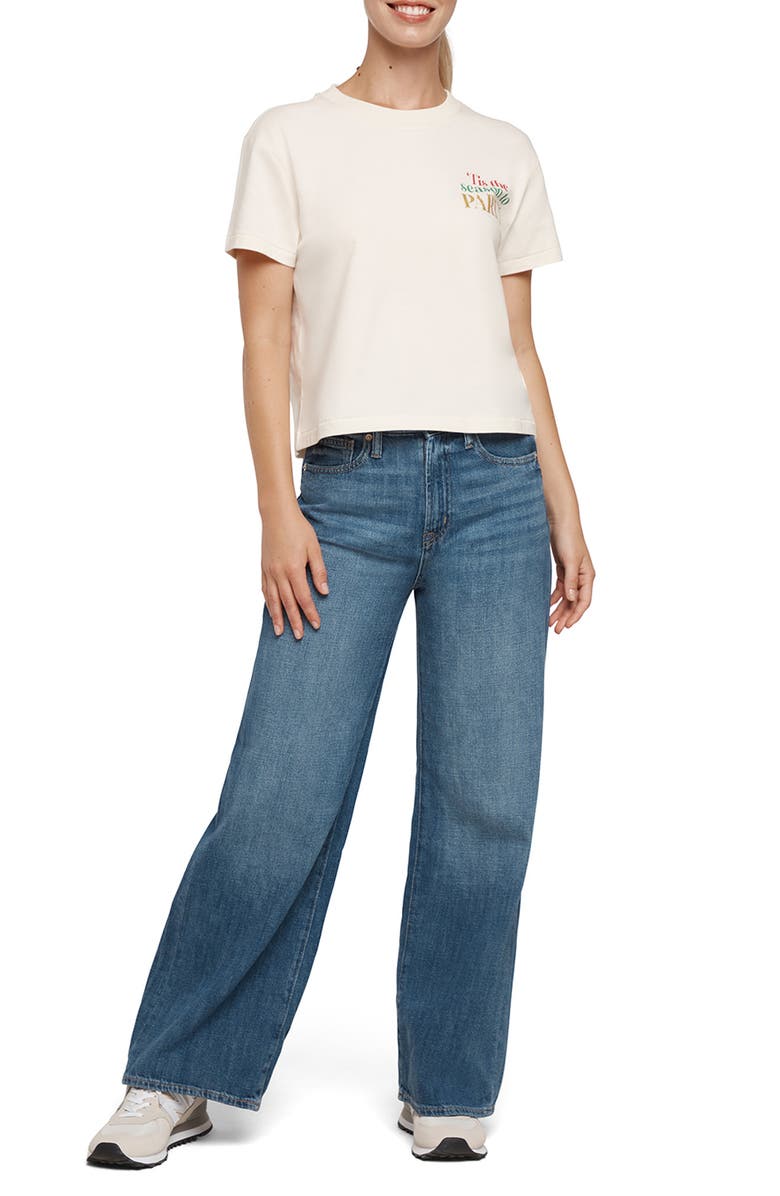 Wildfox Jaime Tis the Season T-Shirt, Alternate, color, Eggnog