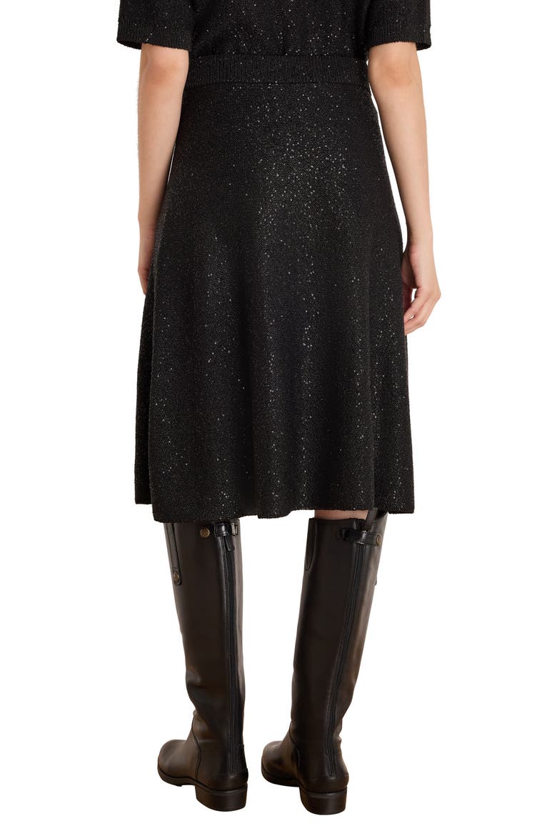 Anytime Sequin Knit Skirt, Alternate, color, BLACK ONYX