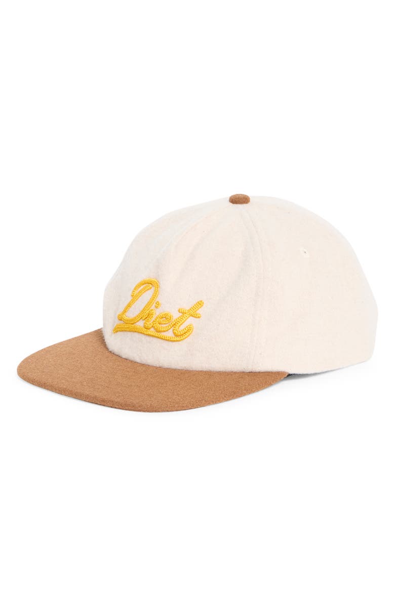 DIET STARTS MONDAY Swash Wool Logo Hat, Main, color, Natural/ Brown