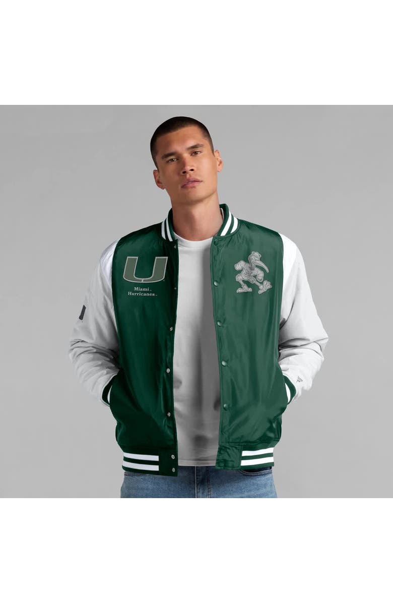 FANATICS Men's Fanatics  Green Miami Hurricanes Elements Elite Full-Snap Jacket, Alternate, color, Green