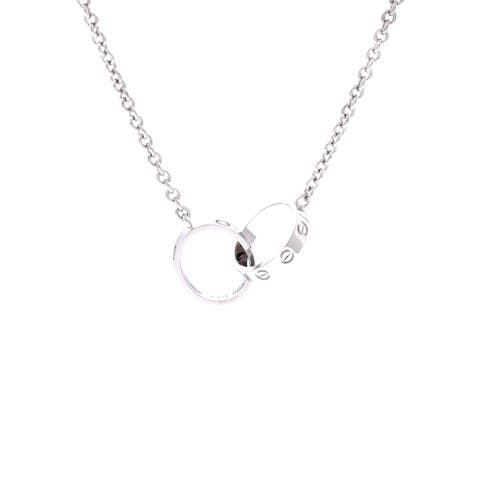 Love Interlocking Necklace 18K White Gold