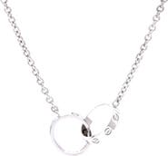 Pre-Owned Cartier Love Interlocking Necklace 18K White Gold