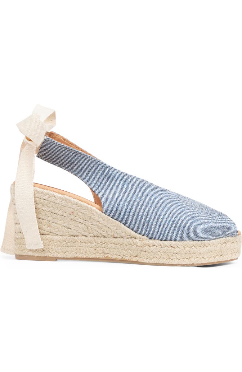 patricia green Dolce Espadrille Wedge Sandal, Alternate, color, Denim Lurex