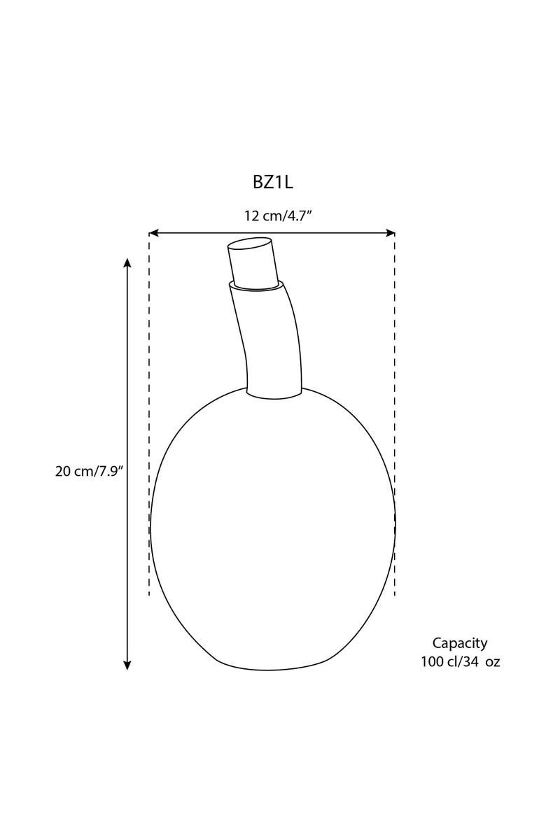 Gharyan Stoneware Stoneware Olive Oil Dispenser | Zitouna 34 oz, Alternate, color, Black