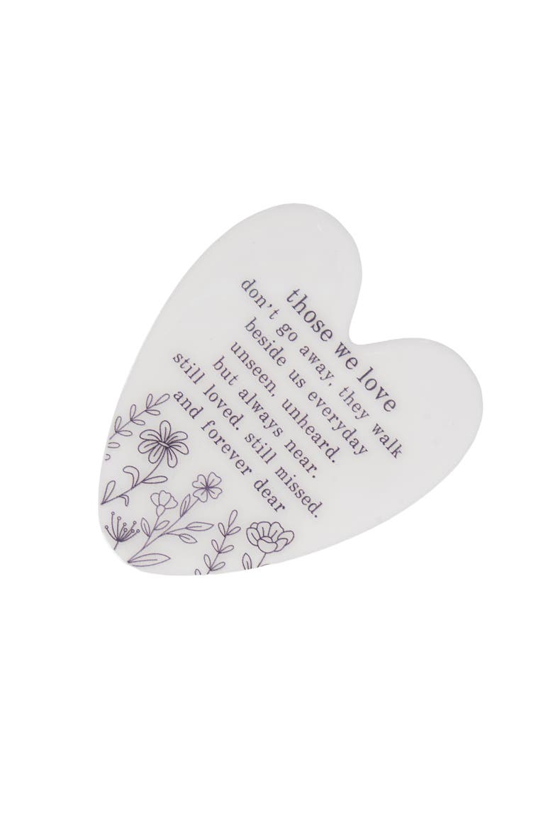 MDF and Epoxy Heart in Box Forever Dear White and Black for Spring Home Decor, Alternate, color, White