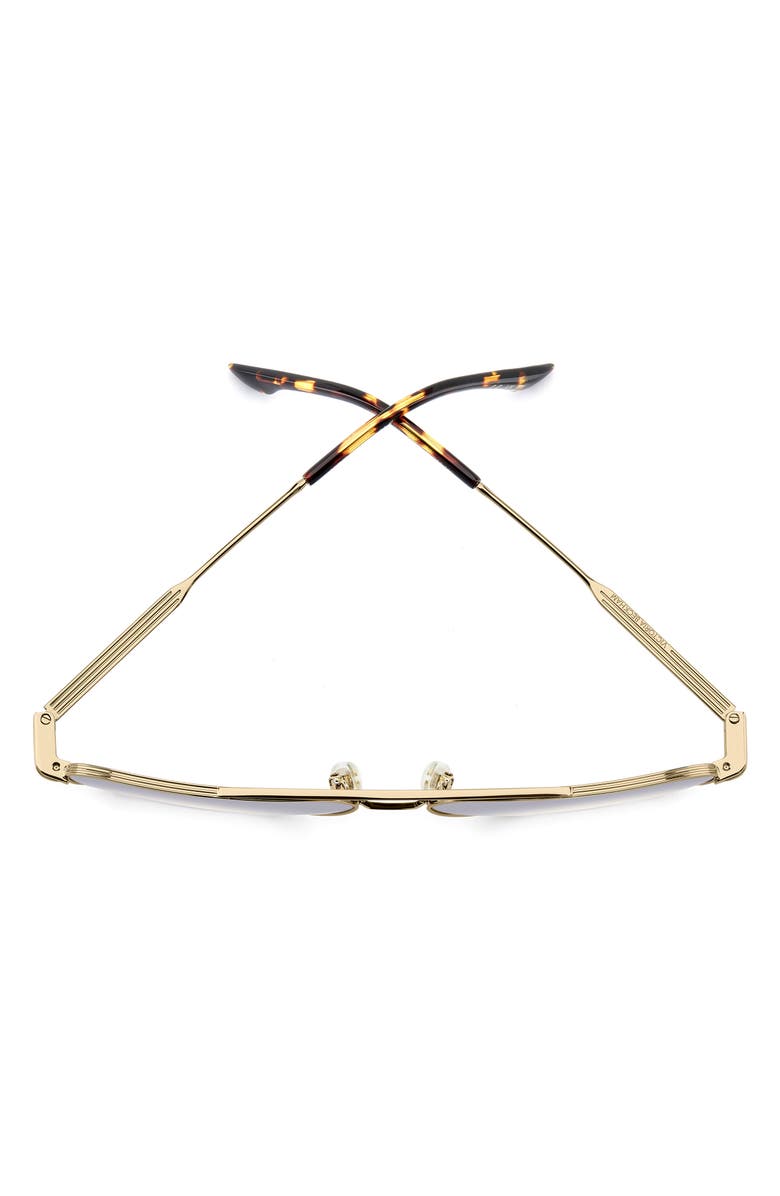 Victoria Beckham Navigator 57mm Aviator Sunglasses, Alternate, color, Gold/ Blue Sf Ar