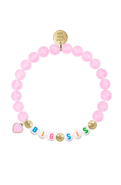 Little Miss Zoe Semi-Precious Gemstone Big Sis Bracelet in Gift Pouch