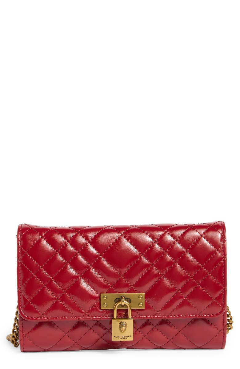 Kurt Geiger London Brixton Wallet on a Chain, Main, color, Red