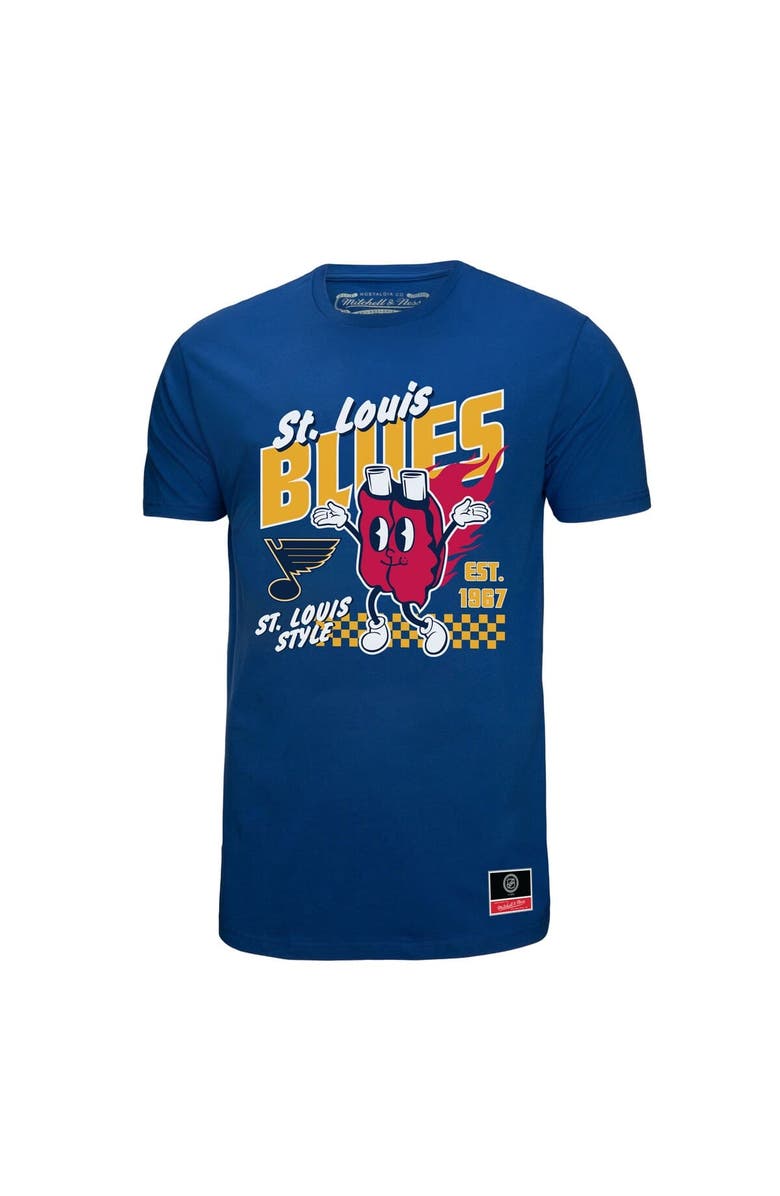 Mitchell & Ness Men's Mitchell & Ness Blue St. Louis Blues Local Food T-Shirt, Alternate, color, 