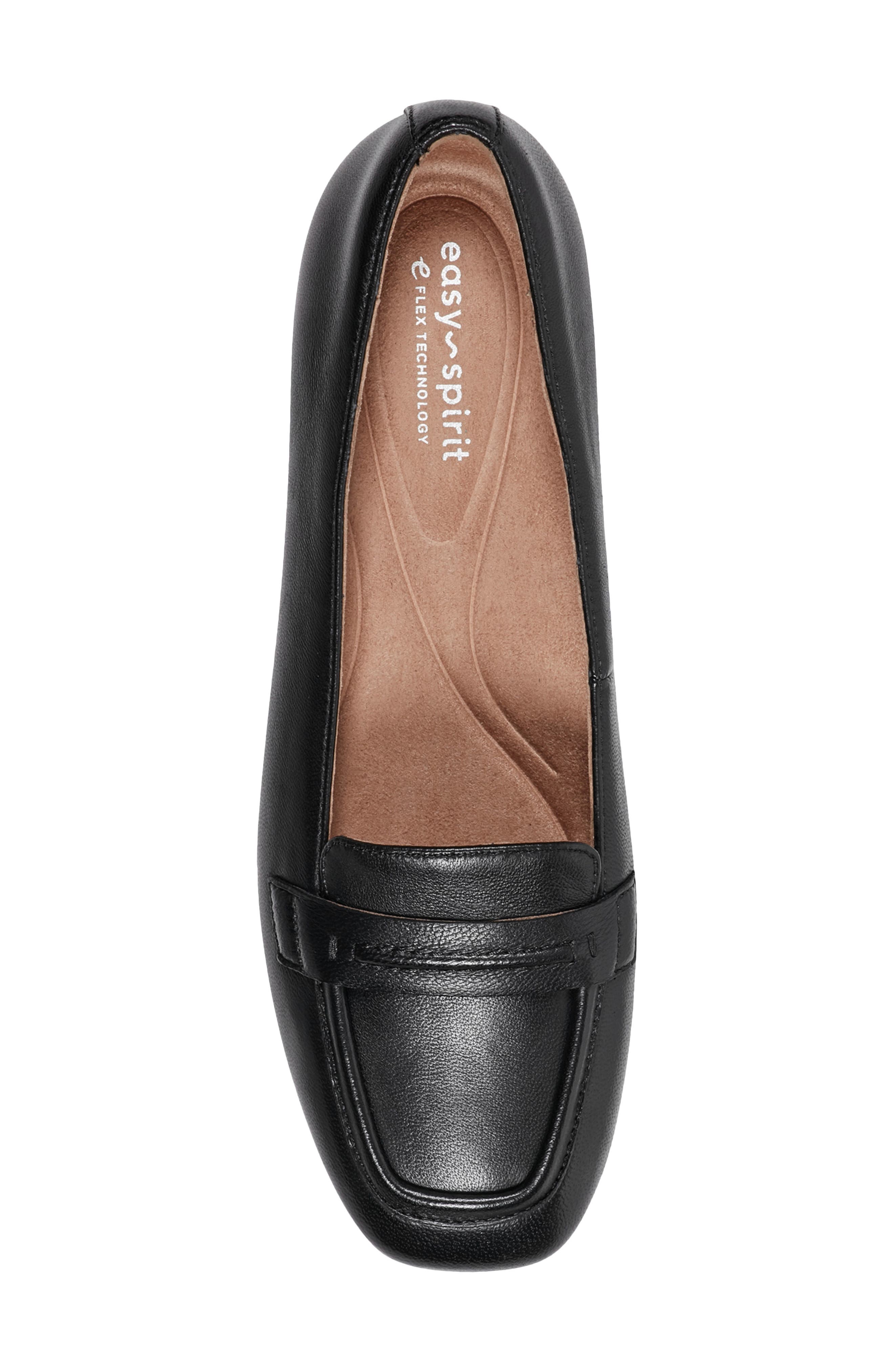 Easy Spirit Nadira Apron Toe Loafer, Alternate, color, Black