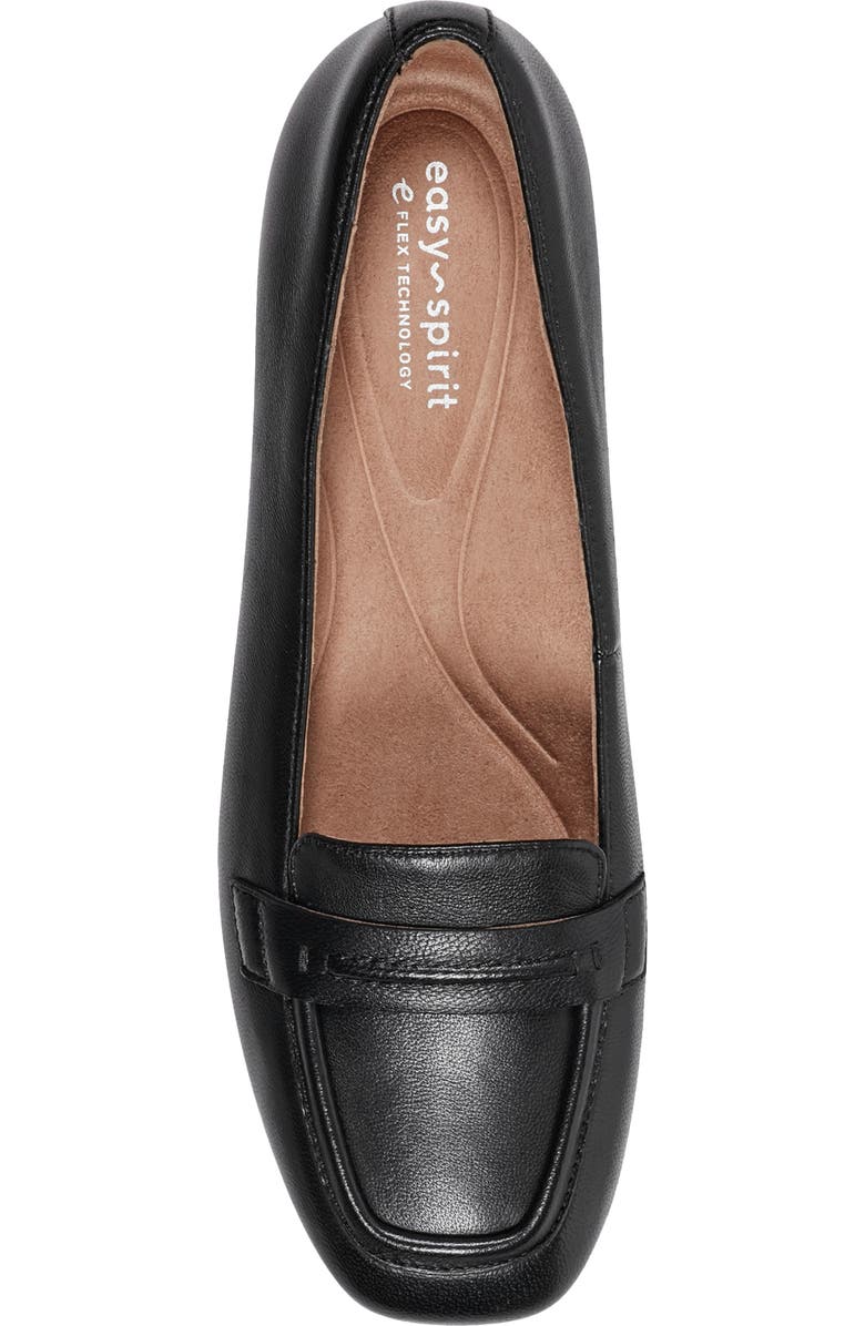 Easy Spirit Nadira Apron Toe Loafer, Alternate, color, Black