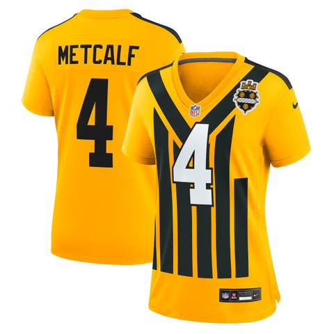 Women's Nike DK Metcalf Gold Pittsburgh Steelers Alternate 1933 Throwback Game Jersey