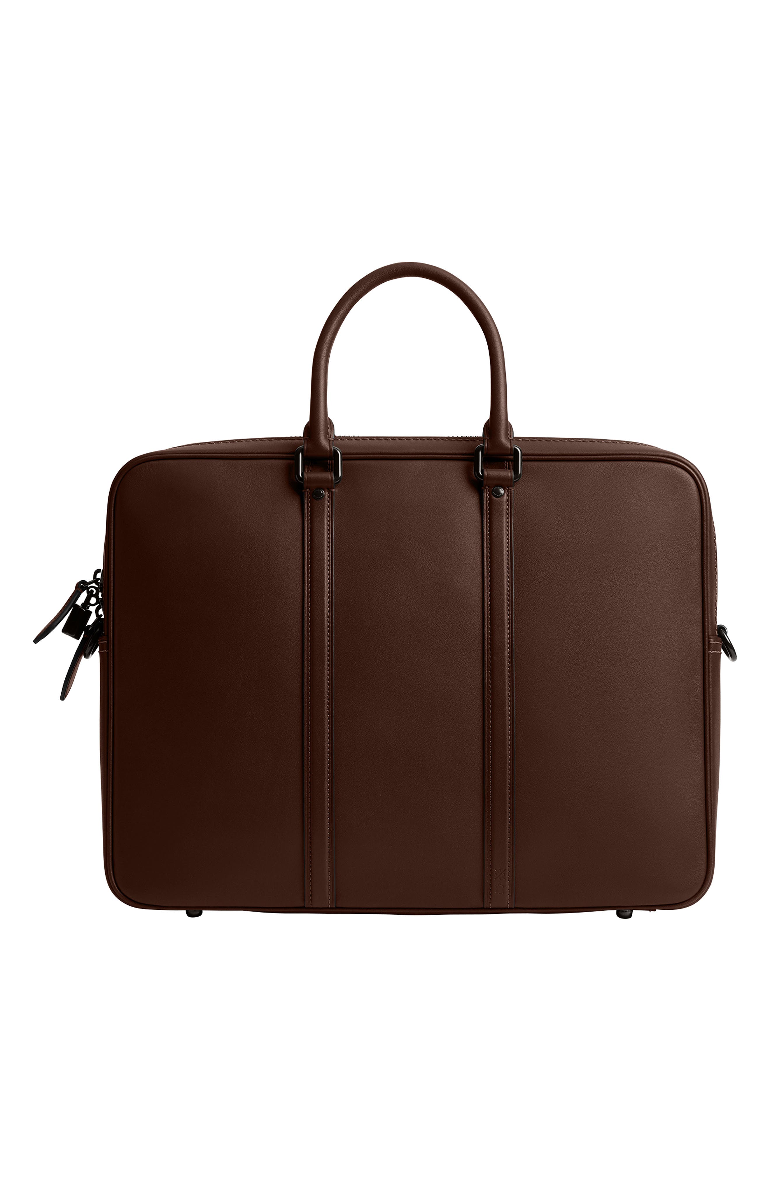 COACH Metropolitan Leather Briefcase, Alternate, color, Maple