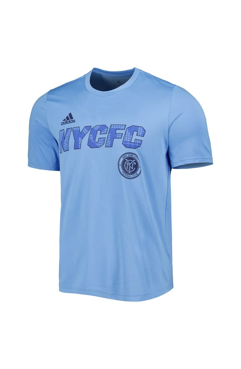 adidas Men's adidas Light Blue New York City FC Team Jersey Hook AEROREADY T-Shirt, Alternate, color, 