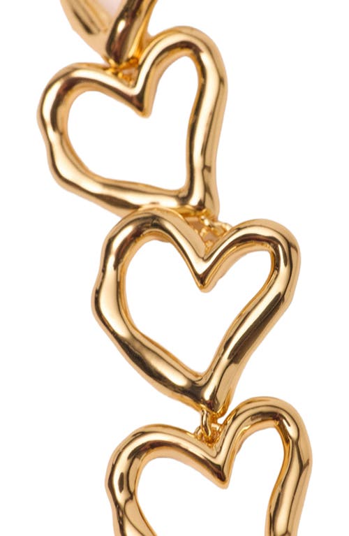 Maje Asymmetric Heart Earrings In Gold