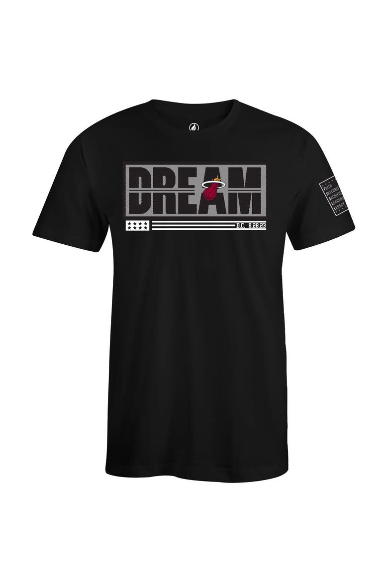 Unisex FISLL x Black History Collection  Black Miami Heat T-Shirt, Alternate, color, Black