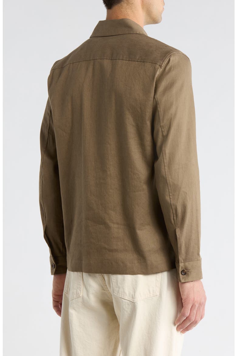 Stretch Linen & Cotton Chore Coat, Alternate, color, KALAMATA