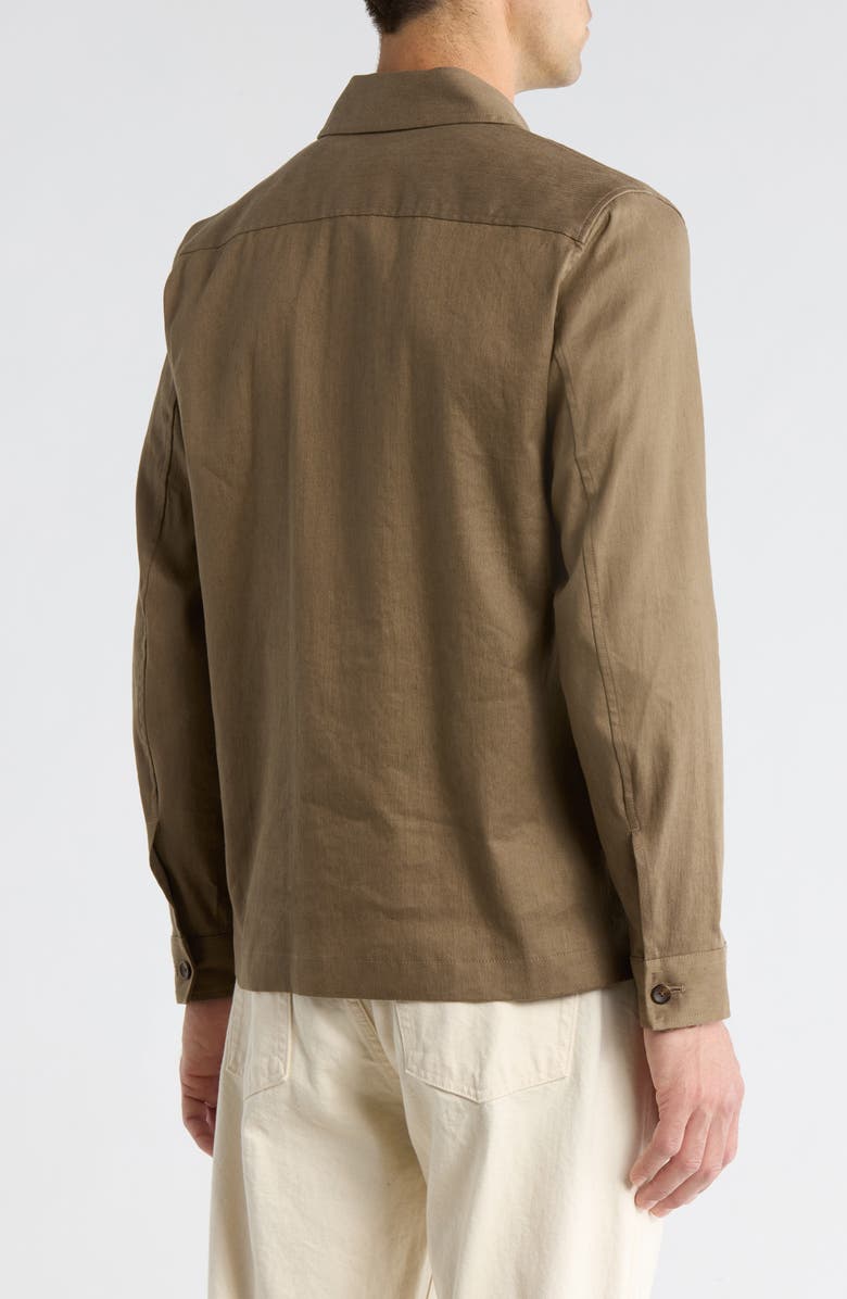 Vince Stretch Linen & Cotton Chore Coat, Alternate, color, Kalamata