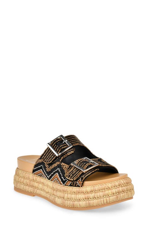 Wixie Beaded Strap Platform Sandal (Women)