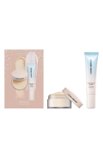 Laura Mercier Mini Prime + Set Makeup Set $53 Value In Transparent