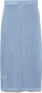 MANGO Rhinestone Crochet Sweater Skirt