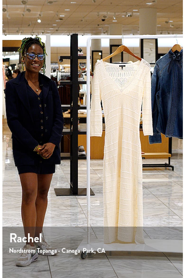 Renee Pointelle Cotton Blend Midi Dress video