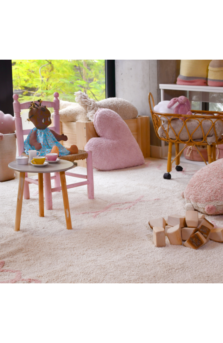 Lorena Canals Cushion Heart Pink, Alternate, color, Light Pink