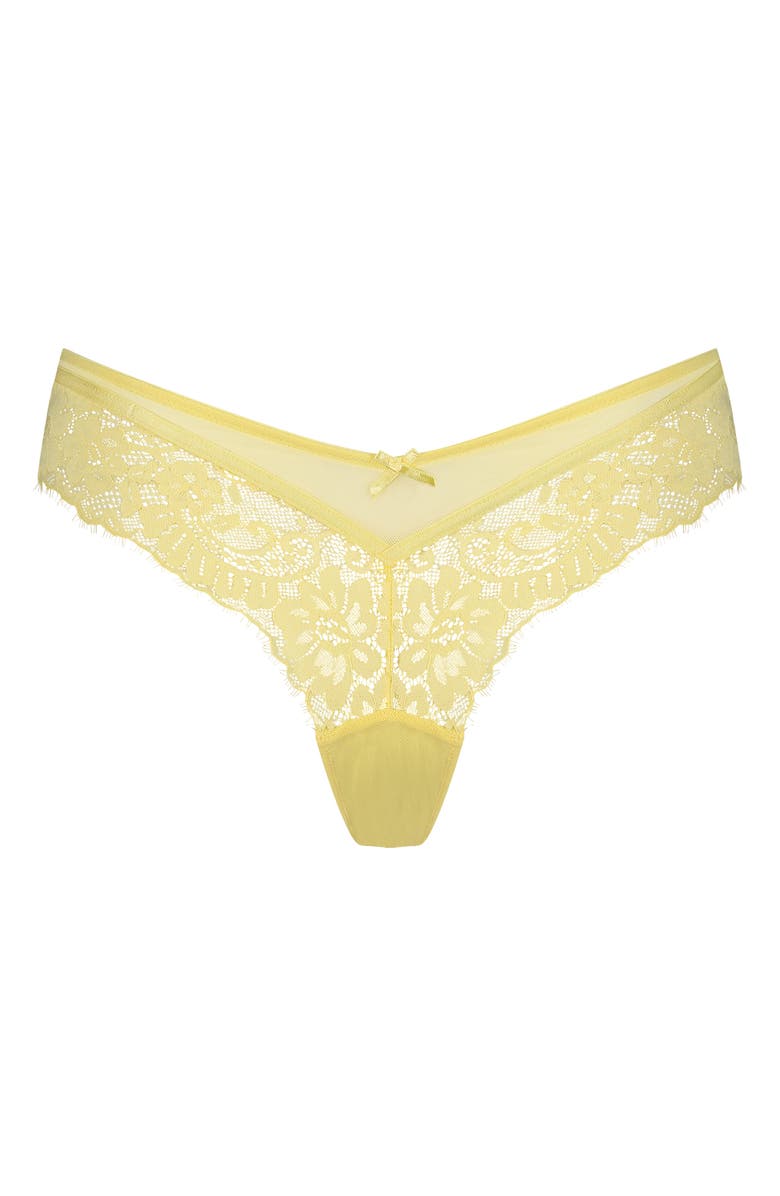 Hunkemöller Milaan Lace & Mesh Thong, Alternate, color, 