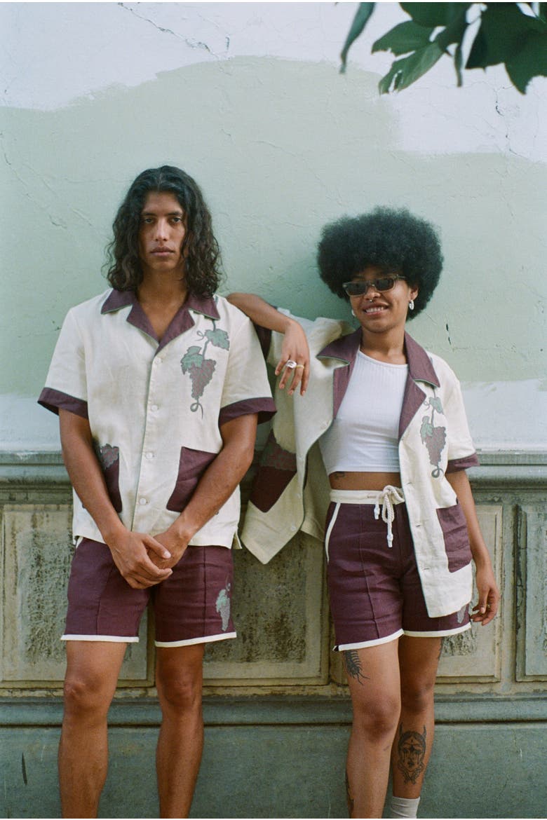 'Tombarolo' Cabana Shorts, Alternate, color, Pale White Wine
