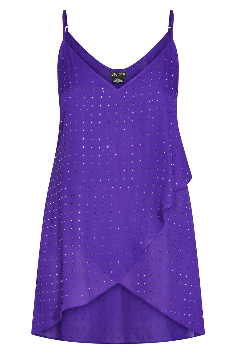 Tess Embellished High-Low Camisole, Alternate, color, PURPLE