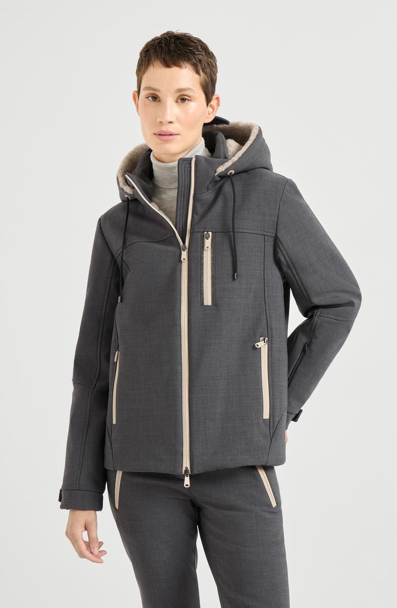 Brunello Cucinelli Mountain outerwear jacket, Alternate, color, Anthracite