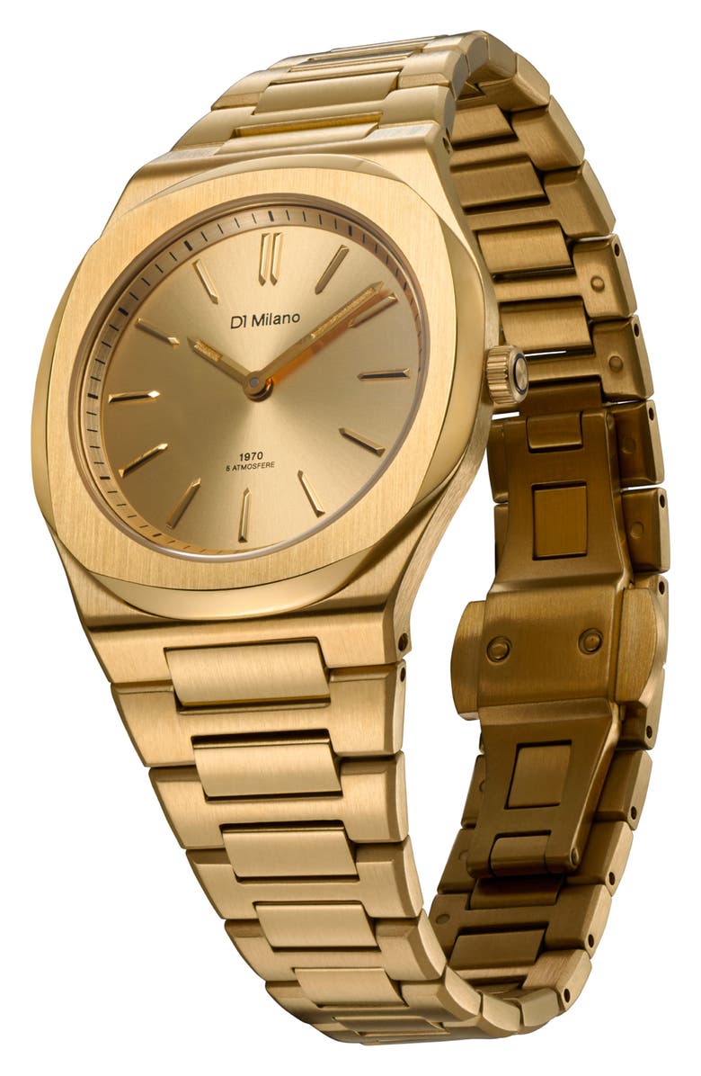D1 Milano Ultra Thin Bracelet Watch, 34mm, Alternate, color, Gold